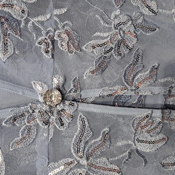 Alex Evenings Plus Size 3/4 Sleeve Embroidered Twinset - Picture 9 of 14